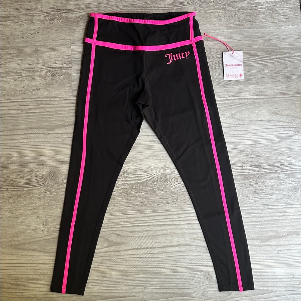 ๐ Contrast Piped High Waist Leggings Juicy Couture Medium NWT - Picture 5 of 12
